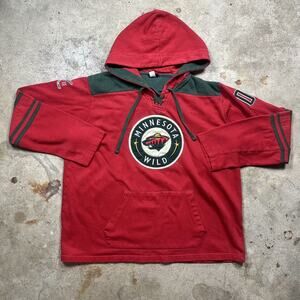 VTG Red NHL Minnesota Wild Hockey Sweatshirt Size XL